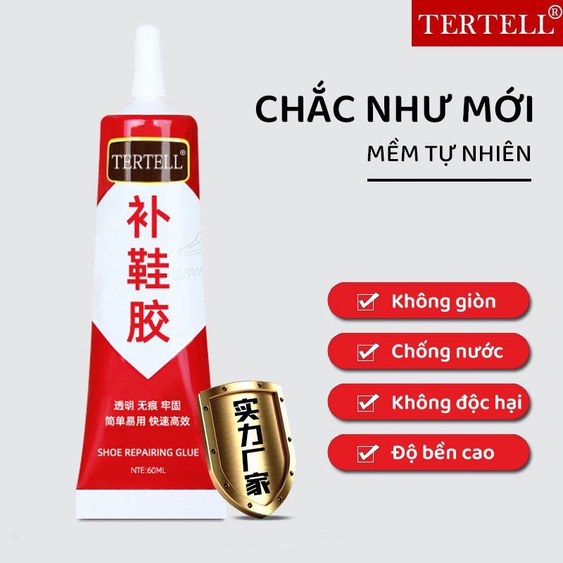 Keo dán giày thể thao, keo dán đa năng, keo dán giày dép siêu chắc trong suốt 45ml - Hàng Chính Hãng