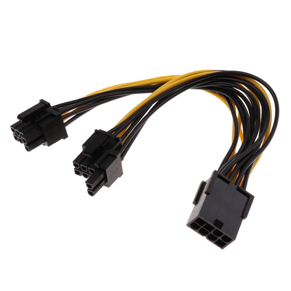 5xPCI E 8 Pin to Dual 8 Pin / PCIe 8 Pin 2x Graphics Video Power Cable