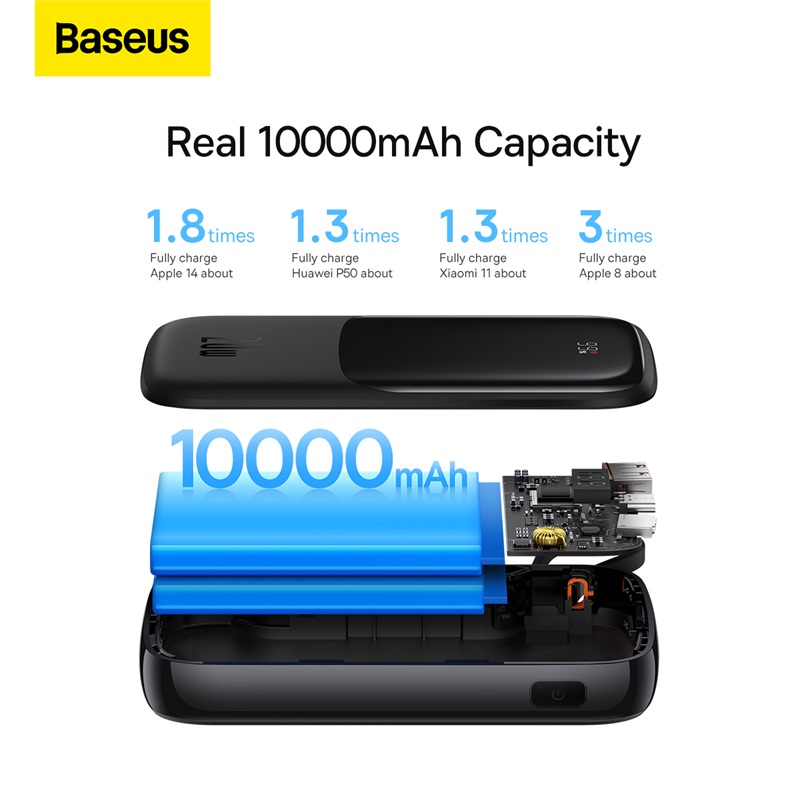 Sạc dự phòng Baseus Qpow Pro Digital Display Fast Charge Power Bank 10.000/20.000 (Phiên bản quốc tế) (hàng chính hãng)