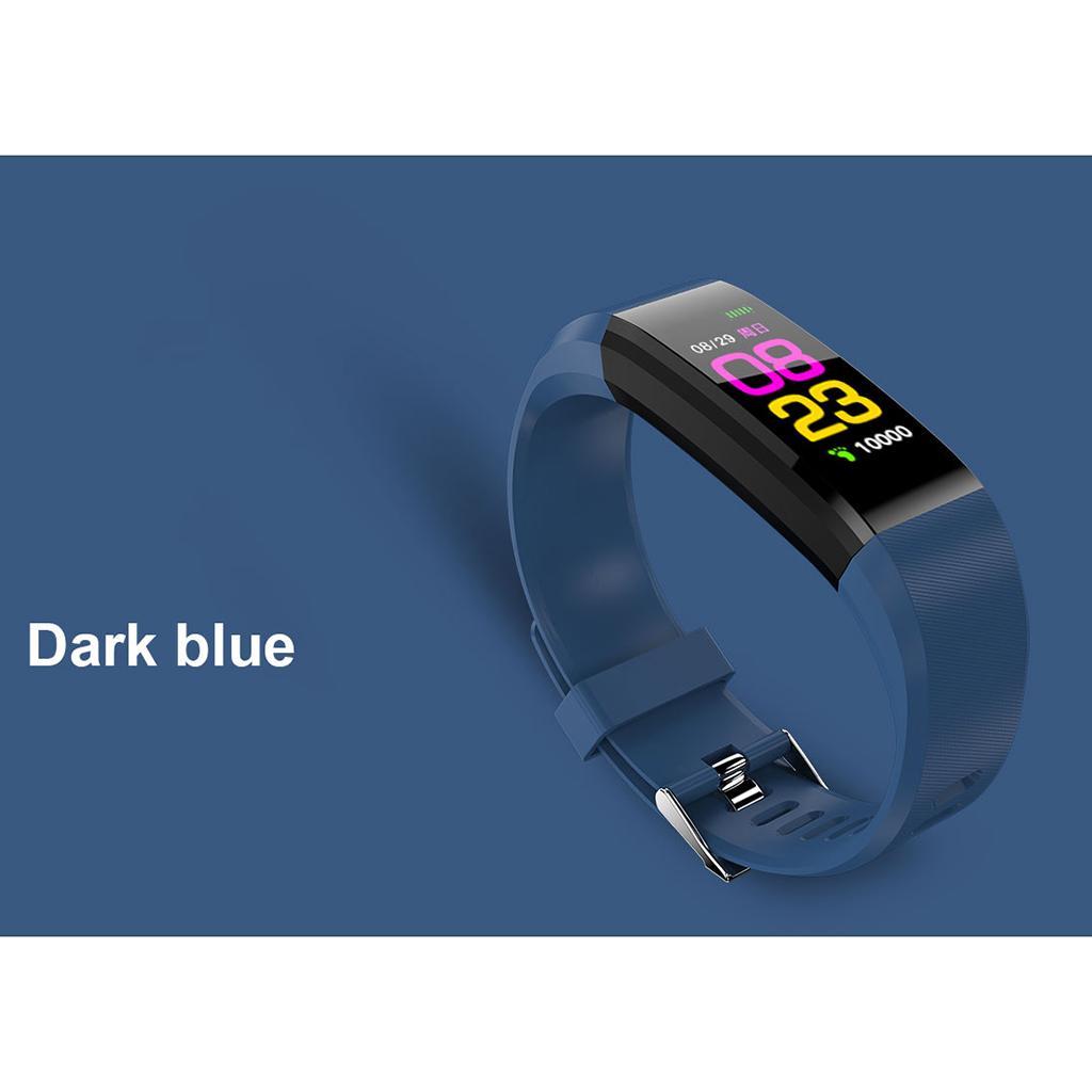 2x115 Plus Smart Watch Bracelet Fitness Tracker Heart Rate Monitor Blue