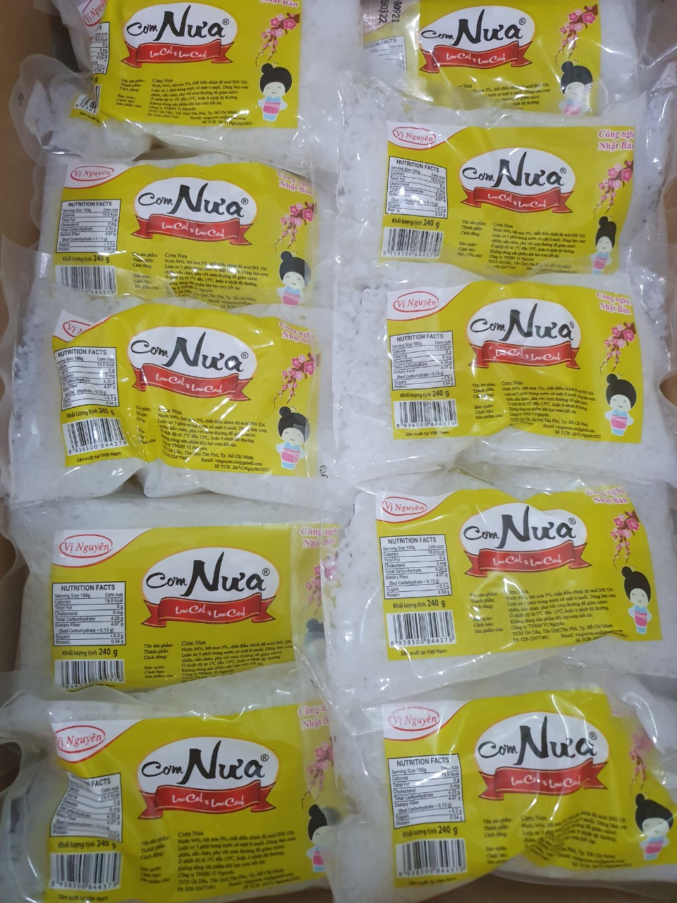 Combo 3 Gói Phở Nưa 2 Gói Cơm Nưa Vị Nguyên 240Gram