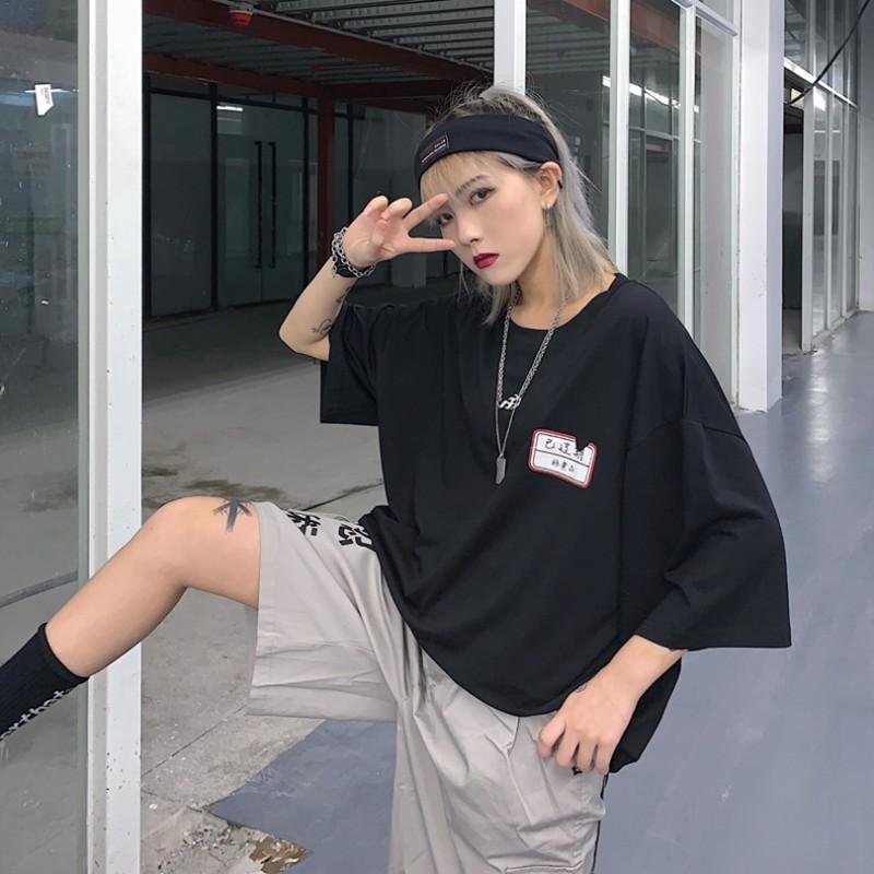 Áo phông unisex nam nữ tay lỡ thun form rộng teen cổ tròn oversize cotton giá rẻ basic đen trắng tee pull Hình Chữ Nhật