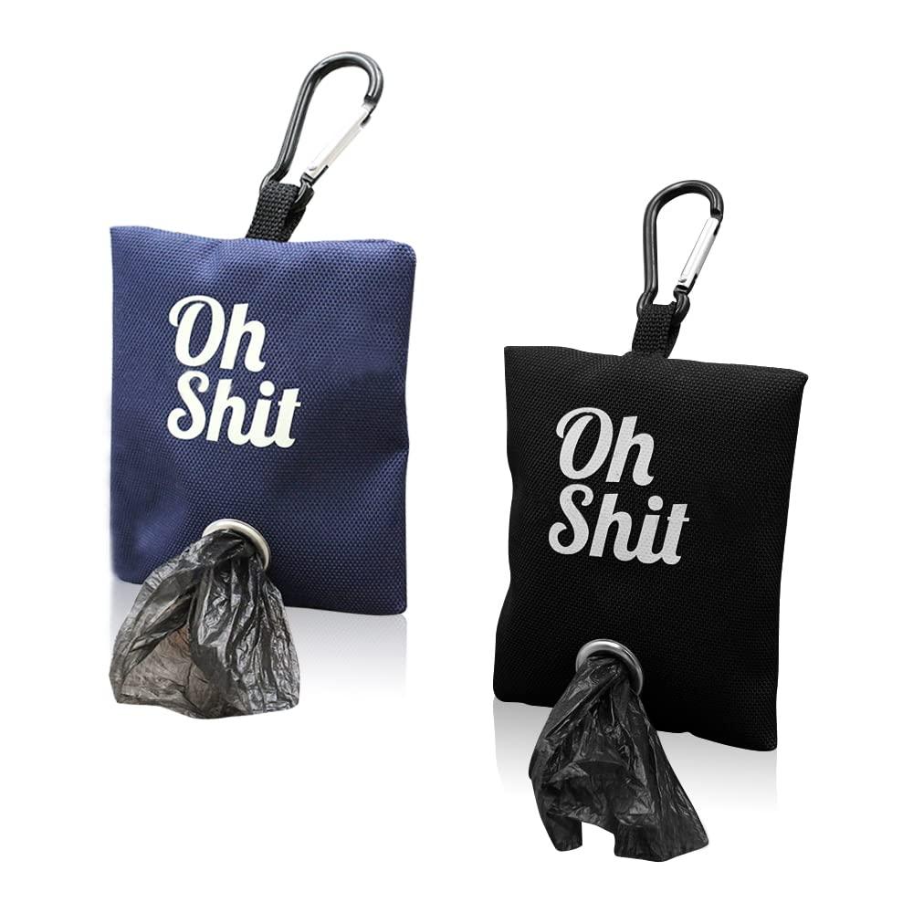 Bộ phân phối túi Cotal, 2 màu, giá đỡ túi trang trí cho chó di động cho dây xích, thùng chứa túi chó với một clip kim loại để đi bộ, chạy hoặc phụ kiện ngoài trời