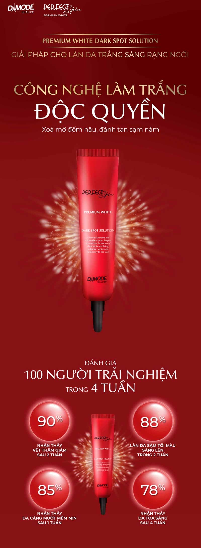 Tinh chất xóa thâm sạm nám đốm nâu DARK SPOT DAMODE chai 15ml
