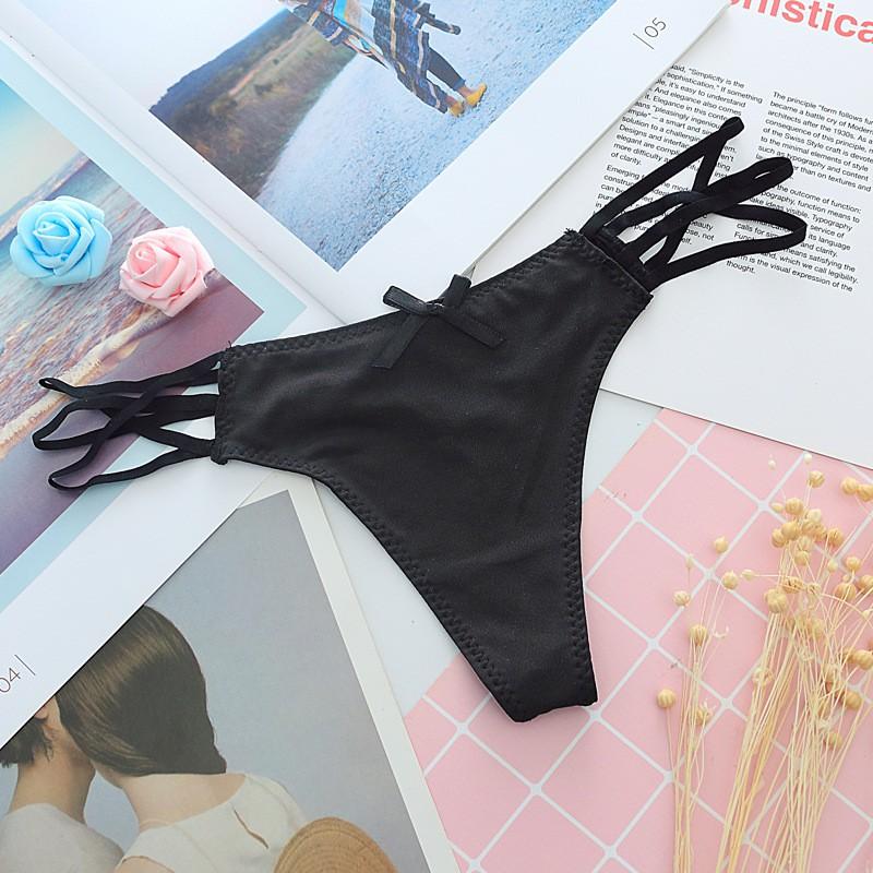 Combo 3 chiếc Quần lót su phối dây siêu dễ thương - quần lót lọt khe gợi cảm, màu ngẫu nhiên - mẫu mới DL016