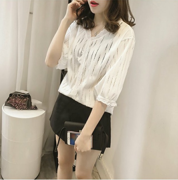 Áo sơ mi nữ tay lỡ thiết kế lạ phong cách Hàn Quốc SM185