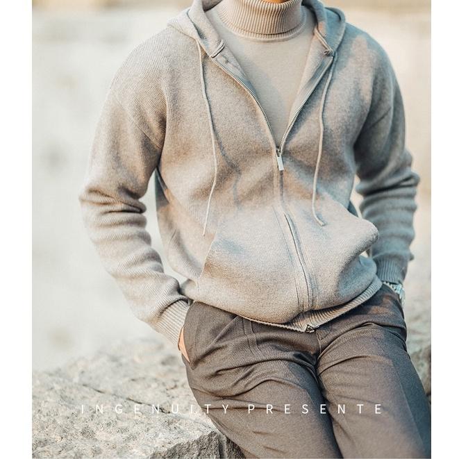 Áo Hoodie Len Dệt Kim, Áo Hoodie Zip Kéo Khoá ODIN H01 Mùa Đông Ấm Áp Thời Trang