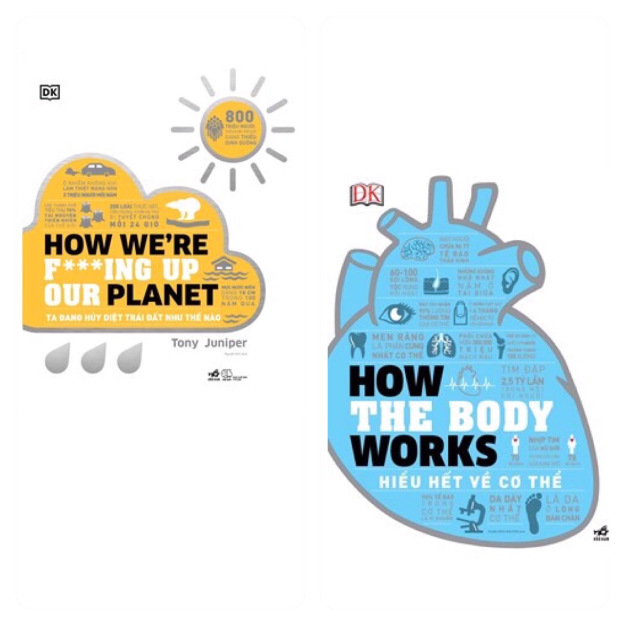 Combo 2 cuốn: HOW WE’RE F***ING UP OUR PLANET – TA ĐANG HỦY DIỆT TRÁI ĐẤT NHƯ THẾ NÀO + HOW THE BODY WORKS - HIỂU HẾT VỀ CƠ THỂ ( Tìm Hiểu Tình Trạng Trái Đất/ Khám Phá Tâm Lý Bản Thân/ Tặng Kèm Bookmark)