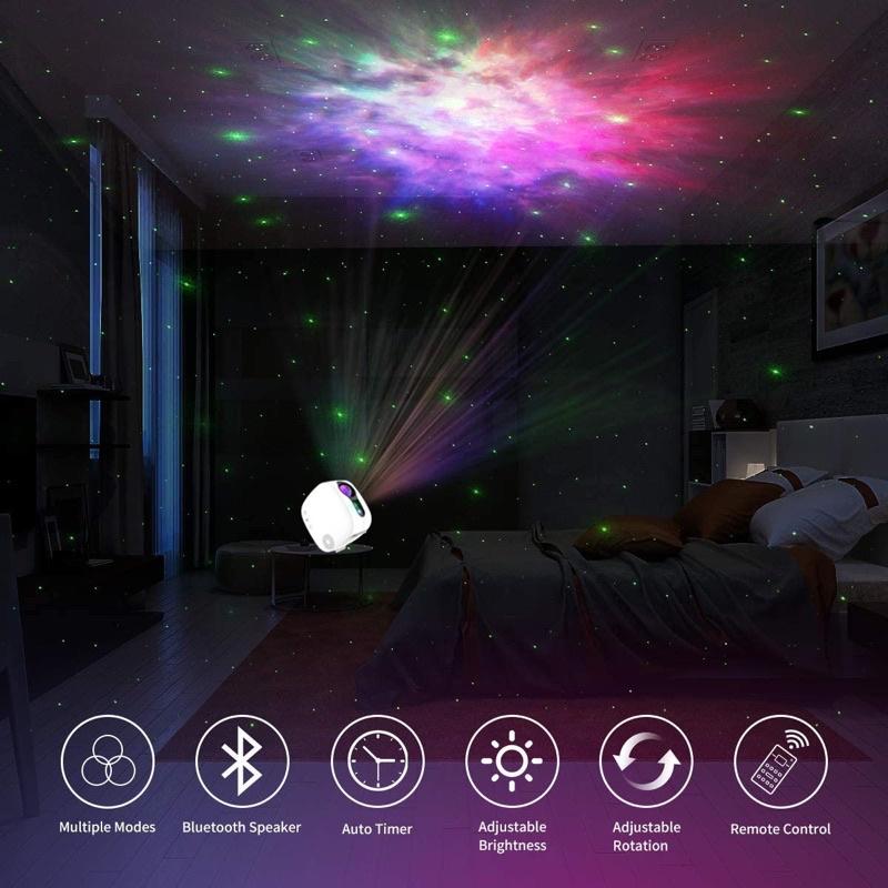 Đèn Thiên Hà V2 Đèn Bầu Trời Sao Kết Hợp Loa Bluetooth Trang trí Phòng Ngủ Phòng Bay