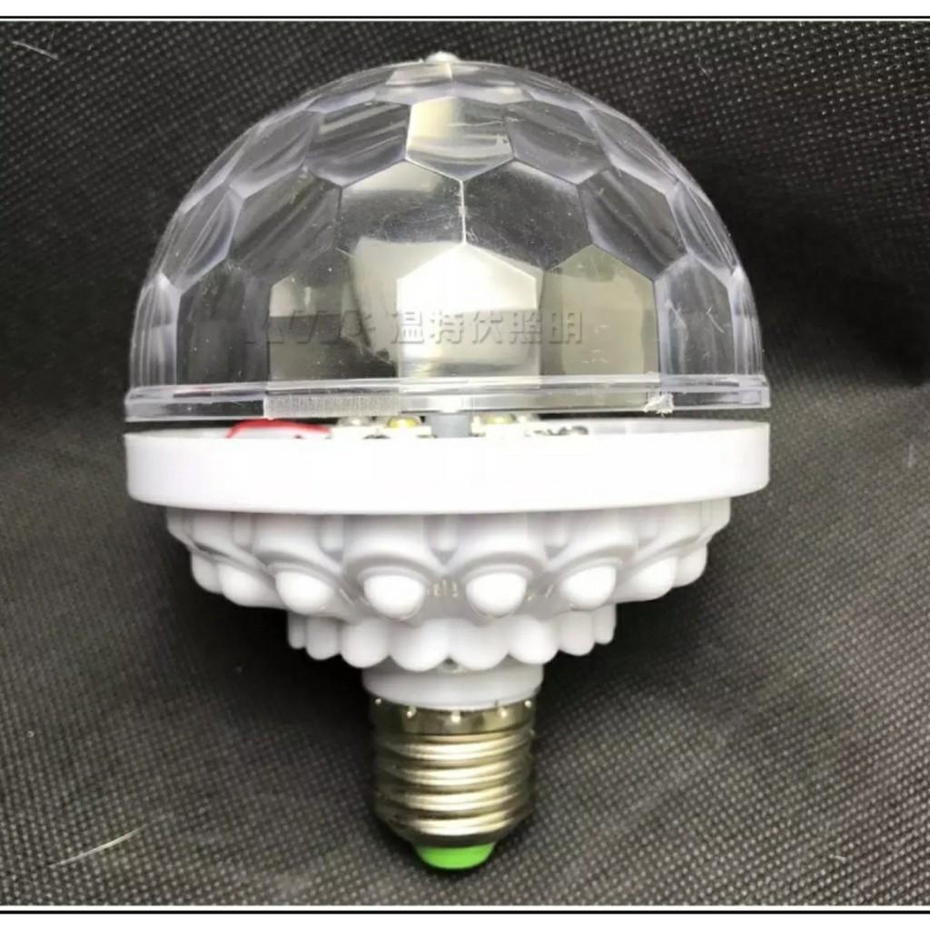 Đèn led 7 màu vũ trường cảm ứng nhạc, bóng đèn led trụ, đèn led tự xoay 7 màu Tặng kèm chuôi đèn