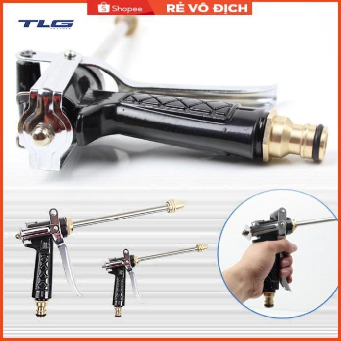 Bộ dây vòi xịt nước rửa xe, tưới cây . tăng áp 3 lần, loại 20m 206318 đầu đồng, cút đồng