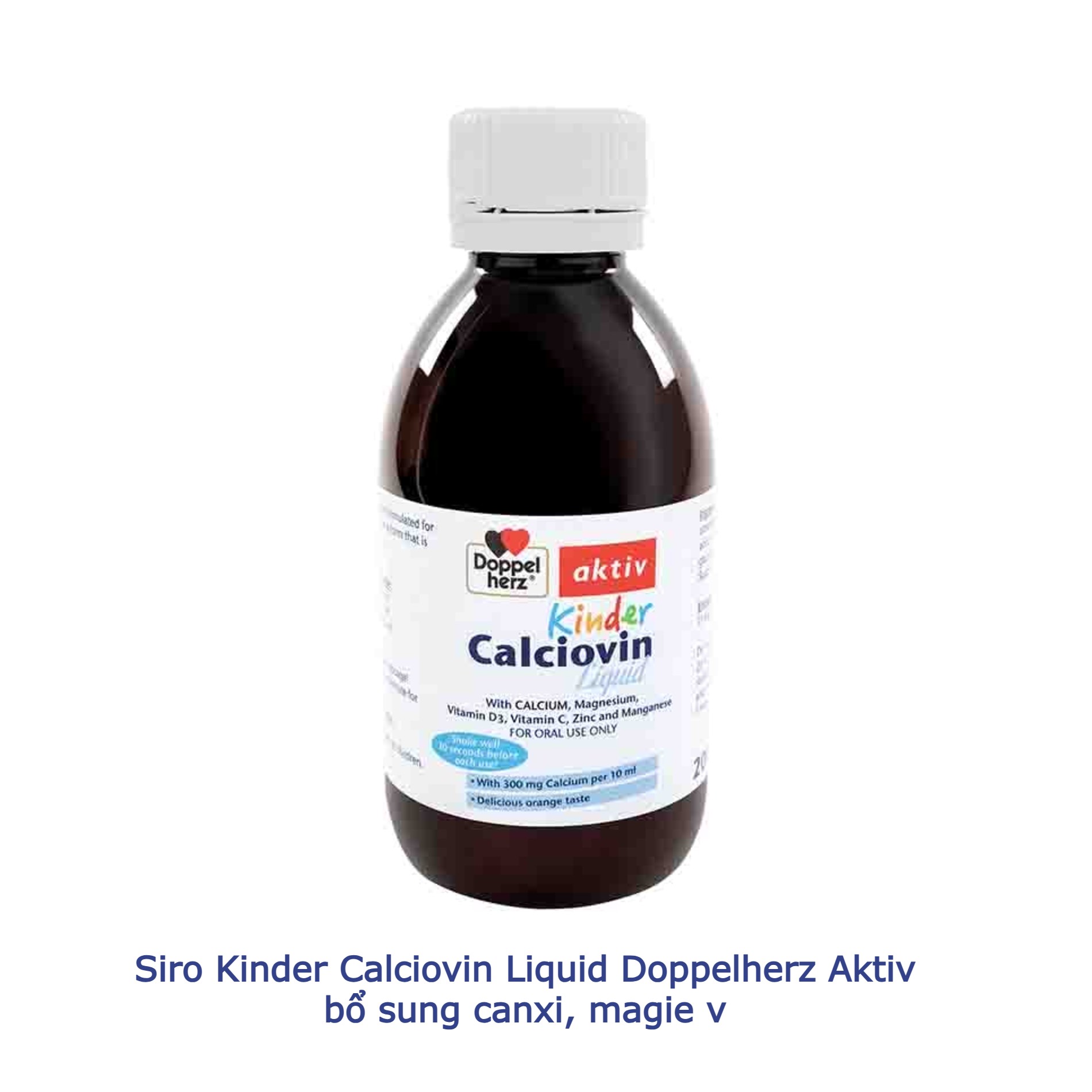 Siro Kinder Calciovin Liquid Doppelherz Aktiv bổ sung canxi, magie và các vitamin 200ml