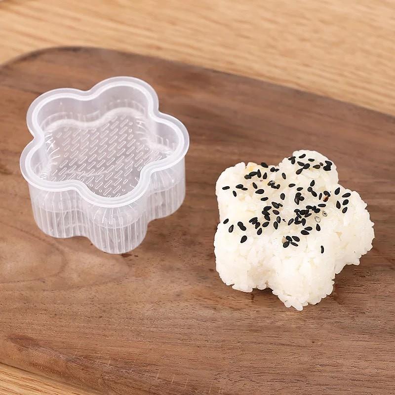 Khuôn làm cơm nắm Onigiri, khay dụng cụ tạo Bento hình tam giác, hoa, tim, mickey SAMI KIDS