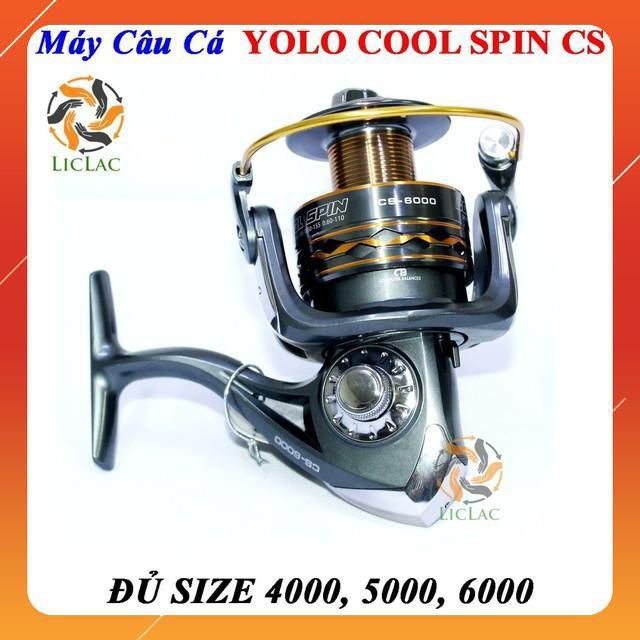 Máy câu cá YOLO Cool Spin CS đủ size 4000, 5000, 6000 - Máy câu cá quay đứng loại TỐT ( rẻ vô địch ) docaucagiangnam