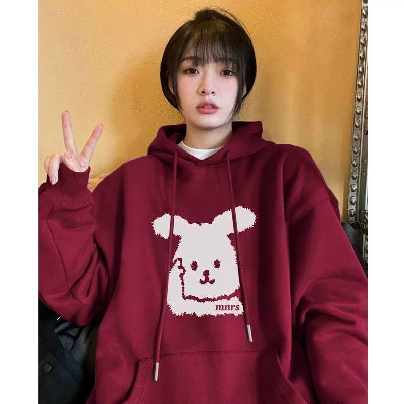 Áo khoác hoodie in hình chú thỏ cực xinh phong cách sành điệu duyên dáng ukg288 hot của năm