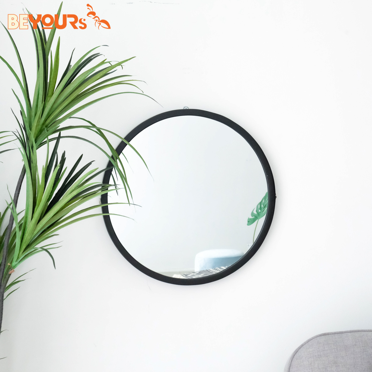 Gương Tròn Soi Treo Tường BEYOURs Khung Gỗ Decor - Mia-Circle-Mirror Trang Điểm - Nội Thất Phòng Khách, Phòng Ngủ