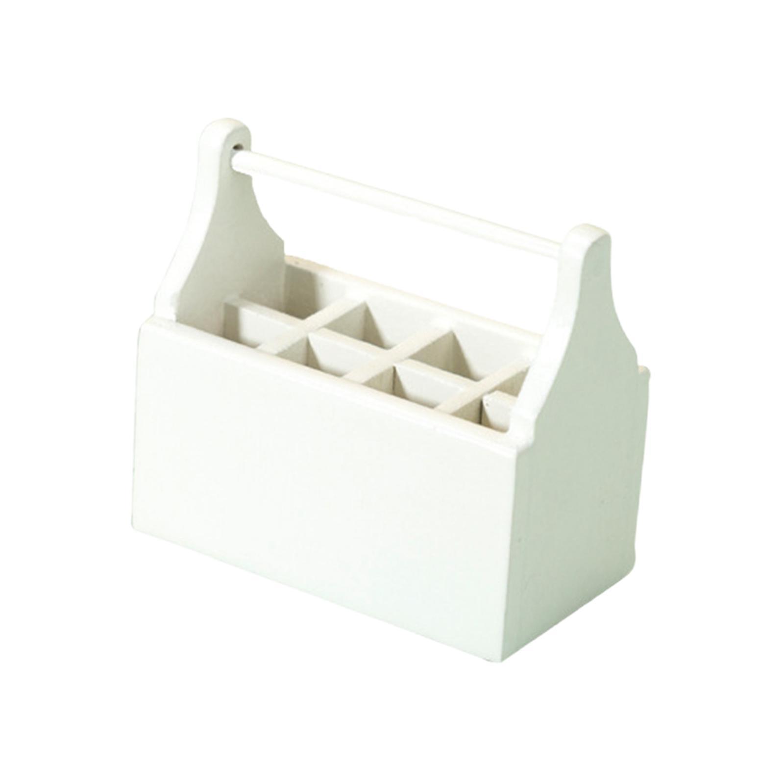 Mini Dollhouse Tool Box Model Toys Dollhouse Decor Accessory for Children White