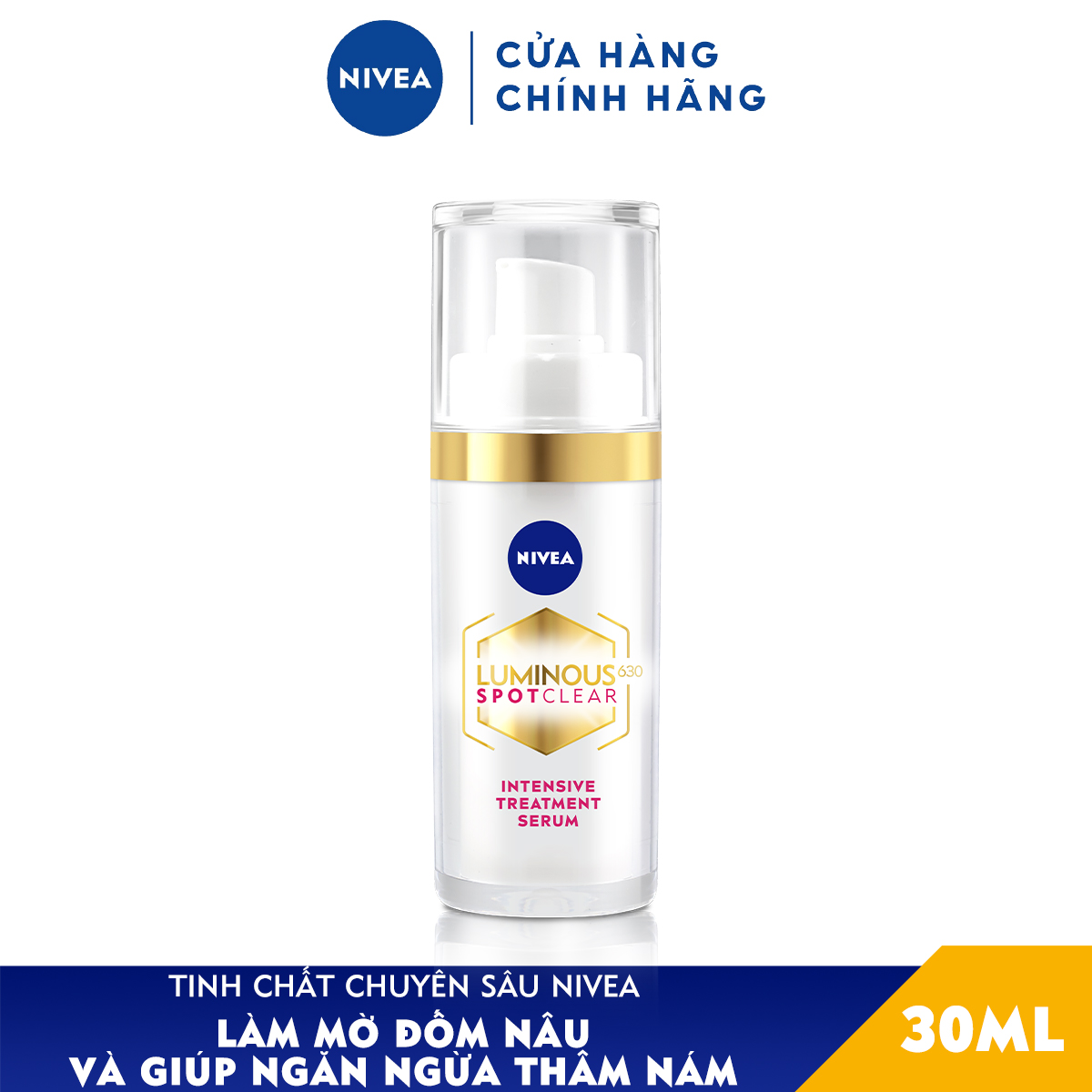 Tinh Chất Chuyên Sâu NIVEA LUMINOUS 630 Giúp Làm Mờ Đốm Nâu | Ngăn Ngừa Thâm Nám - 86580