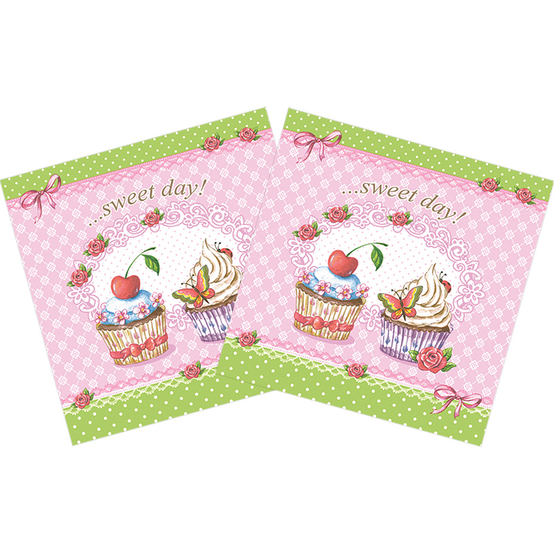 Combo 2 Khăn Giấy Ăn Trang Trí Bàn Tiệc Tissue Napkins Design Ti-Flair 361401 (33 x 33 cm)