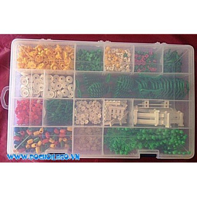 1 set gồm 2 Hộp nhựa chia ngăn 24 ô loại lớn/Hộp đựng bobbin