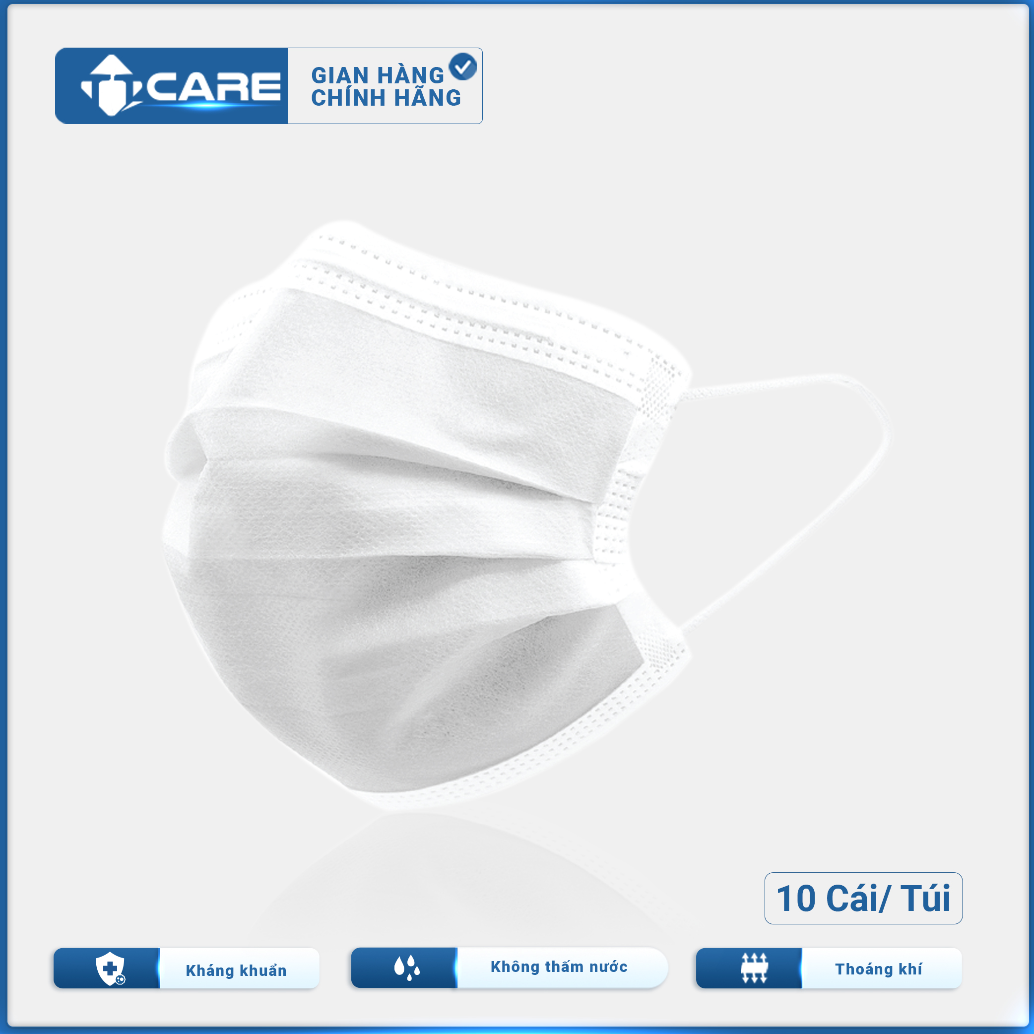 Khẩu Trang Y Tế 4 Lớp Siêu Kháng Khuẩn TT CARE Lọc Sạch Bụi Mịn Bảo Vệ Sức Khỏe Hiệu Quả