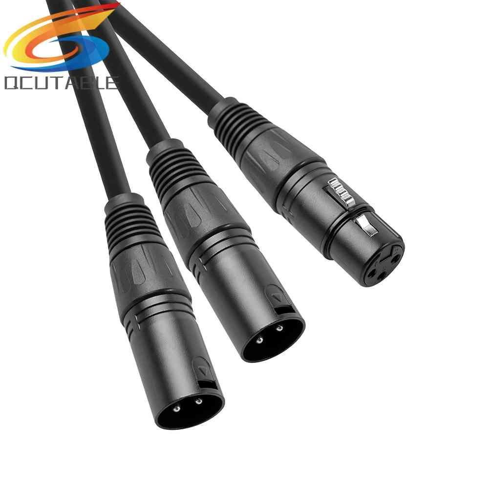 Cáp Chia 3 Pin XLR Sang XLR KéP HìNh Chữ Y 50cm - MàU Đen