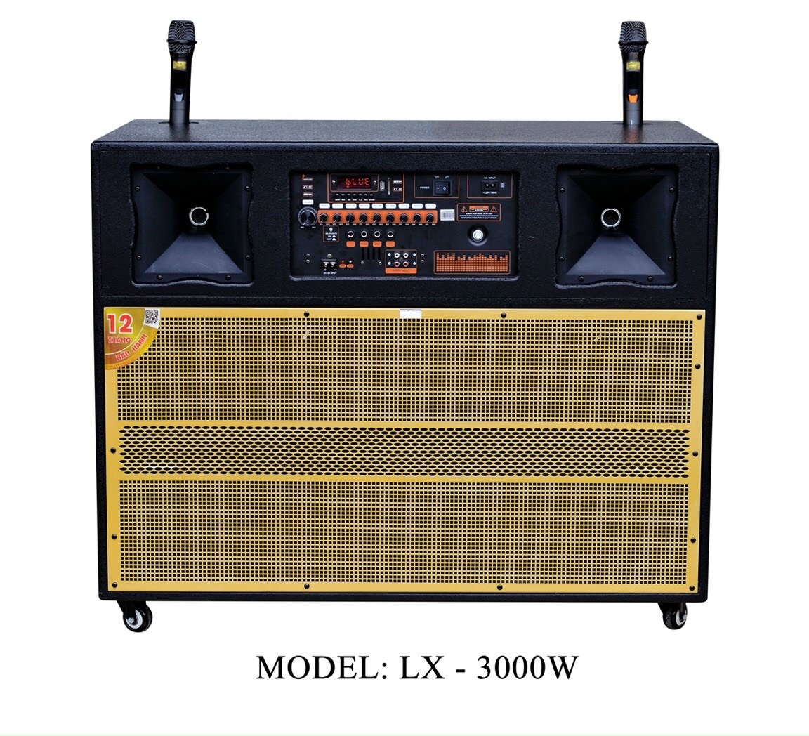 Loa Kéo Di Động Karaoke Bass Đôi 40 LX 3000W 4 Tấc Đôi - Màu Ngẫu Nhiên - Hàng Chính Hãng