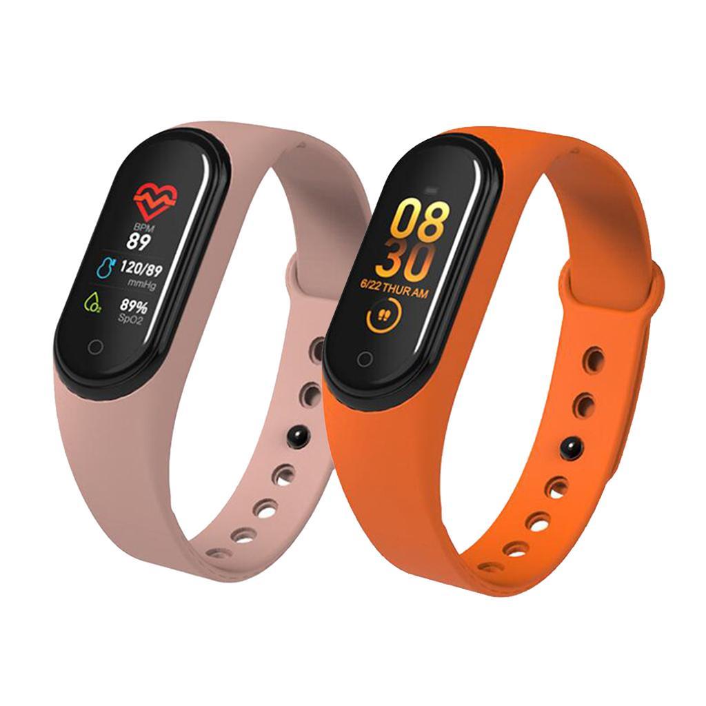 M4 Bluetooth Smart Watch Heart Rate & Blood Pressure Monitor Tracker Pink