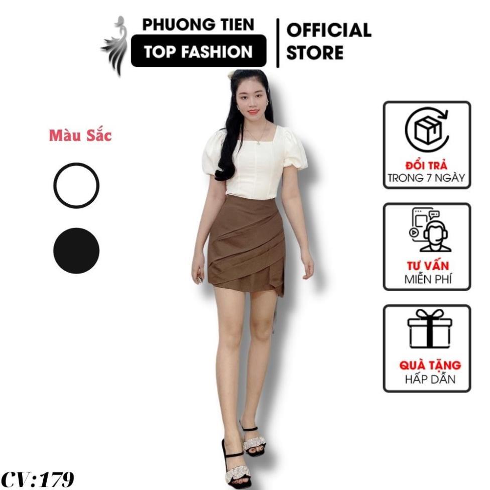 Chân Váy Chữ A Bèo Vát Mang Phong Cách Hàn Quốc,Có Quần Đùi Bên Trong Co Dãn 4 Chiều