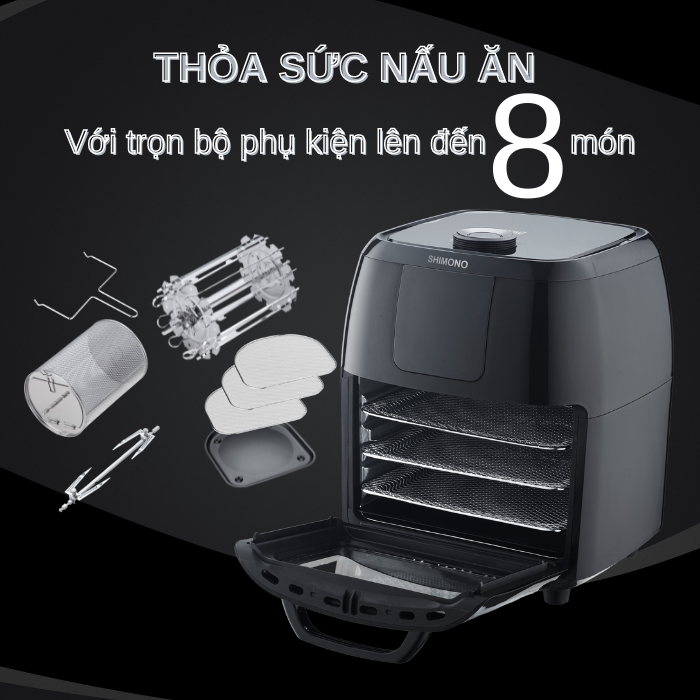 Nồi Chiên Không Dầu Shimono SM-AF108T - Hàng Chính Hãng