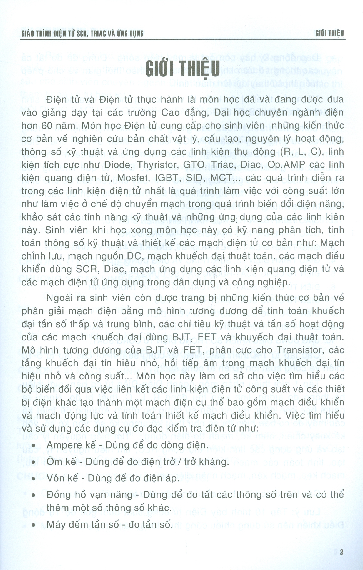 Giáo Trình Điện Tử SCR - TRIAC Và Ứng Dụng