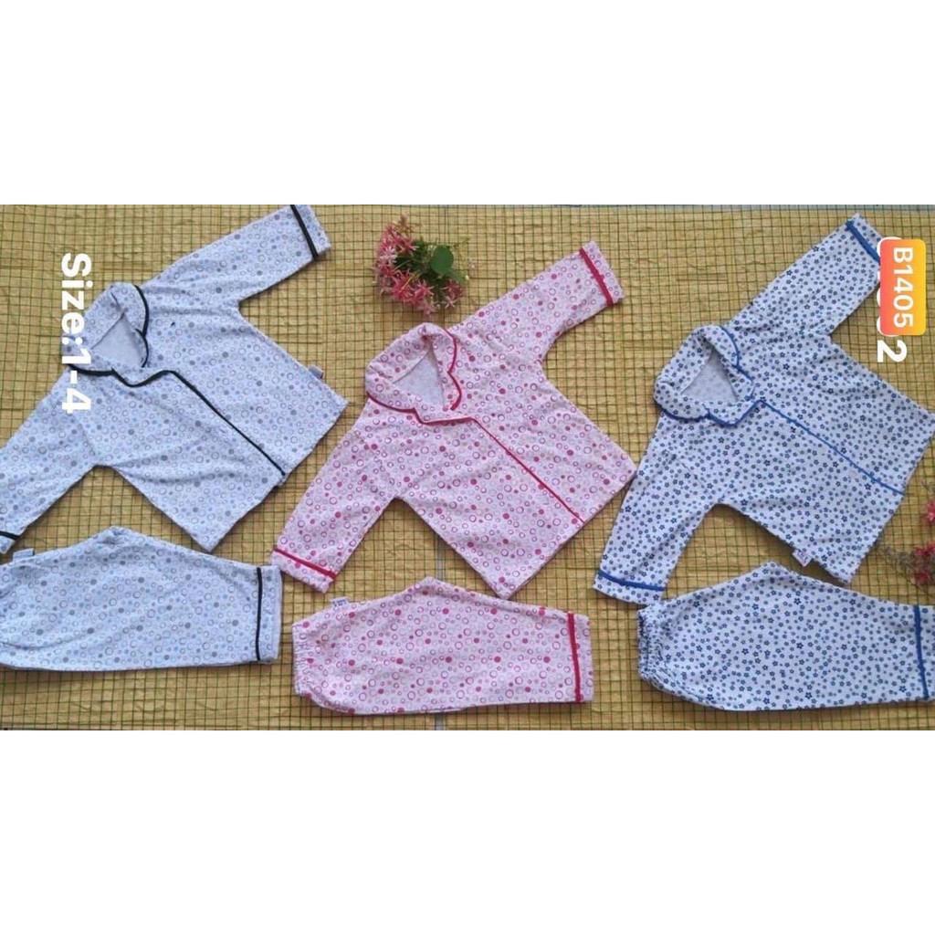 SET 3 BỘ PIAMA TAY NGẮN , TAY DÀI THUN COTON ĐẸP
