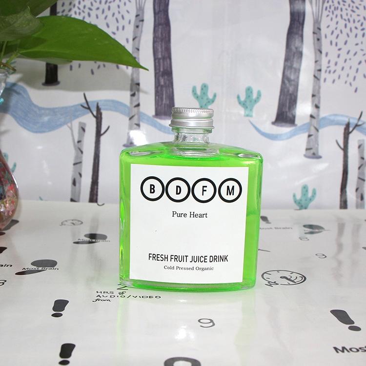 Chai Thủy Tinh Vuông Dẹp 250ml Nắp Nhôm
