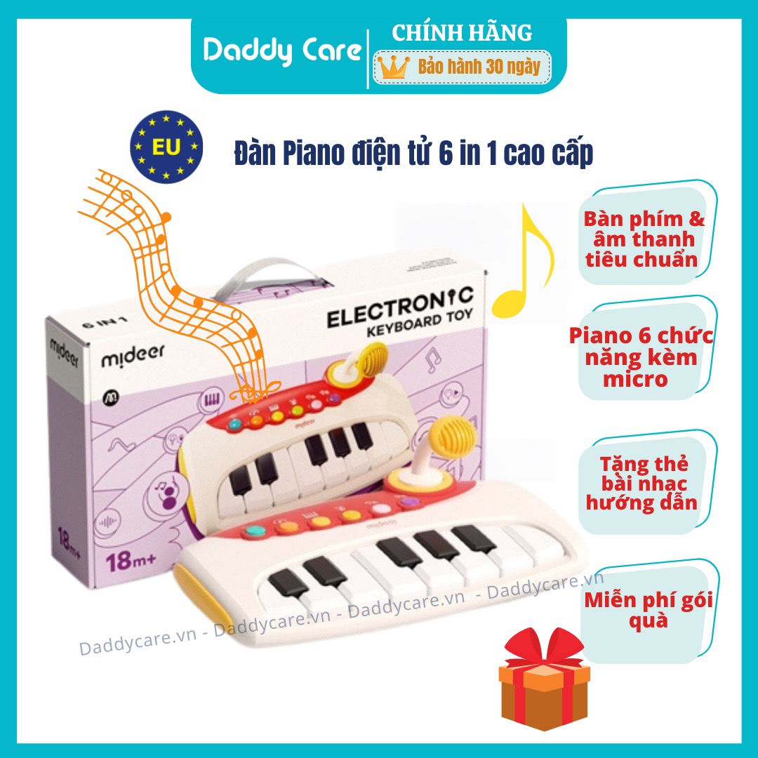 Đồ Chơi Đàn Piano điện tử 8 phím cho bé Mideer 6 in Electronic Keyboard Toy