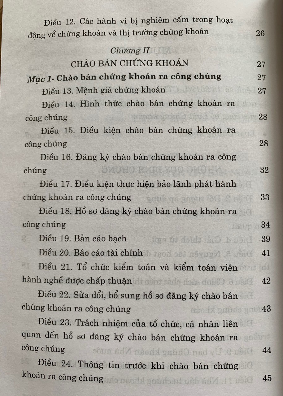 Luật Chứng Khoán ( hiện hành )