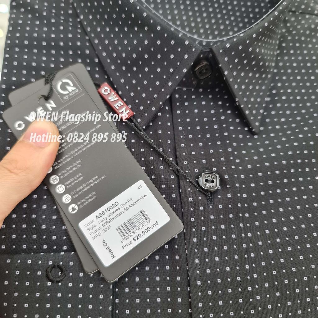 OWEN - Áo sơ mi nam dài tay dáng SLIMFIT sợi Tre - Mã AS61002D