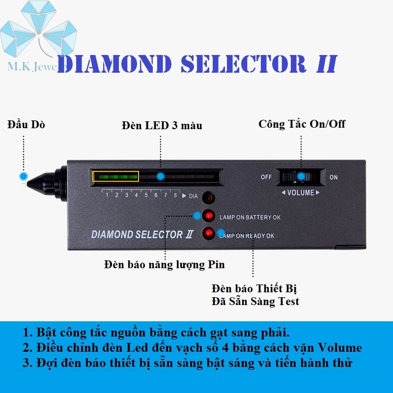 Bút Thử Kim Cương Đá Quý (DIAMOND SELECTOR II) - Bút Kiểm Tra Độ Cứng