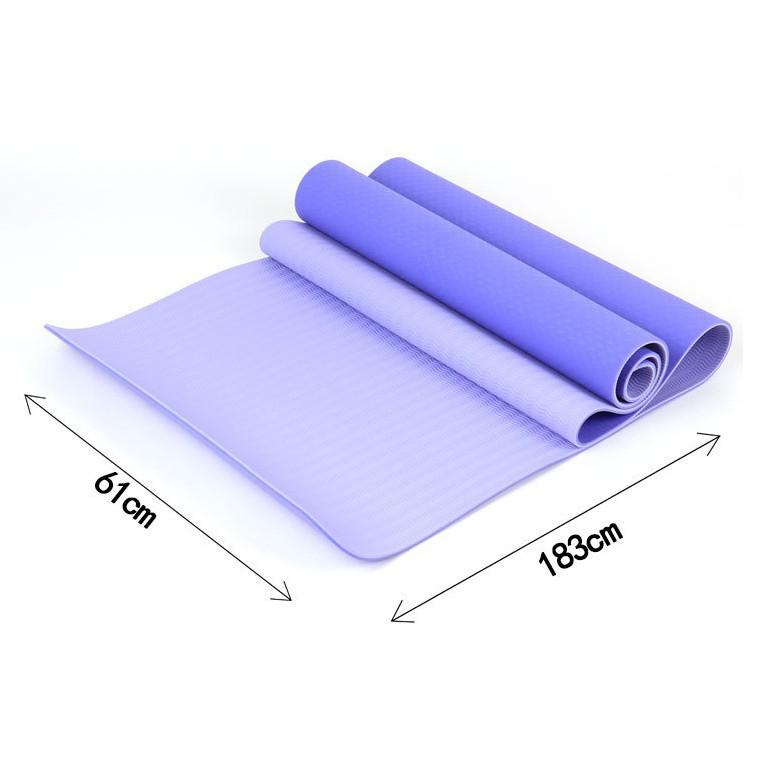 (LOẠI 1) Thảm tập Yoga 2 Lớp TPE Dày 8mm ( màu ngẫu nhiên ) Giá Tốt