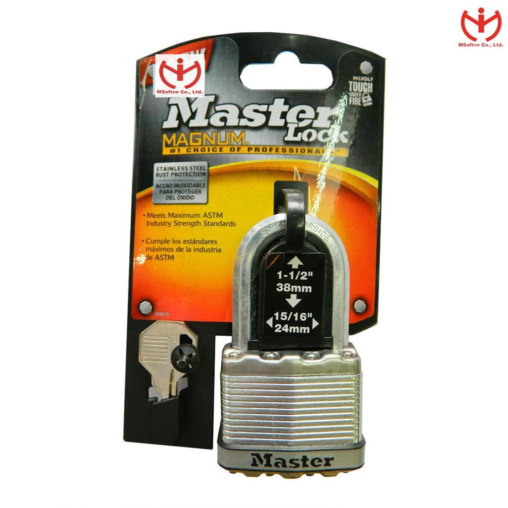 Ổ khóa Master Lock M5 XDLF thân thép lá rộng 50mm càng dài 38mm 2 chìa - MSOFT