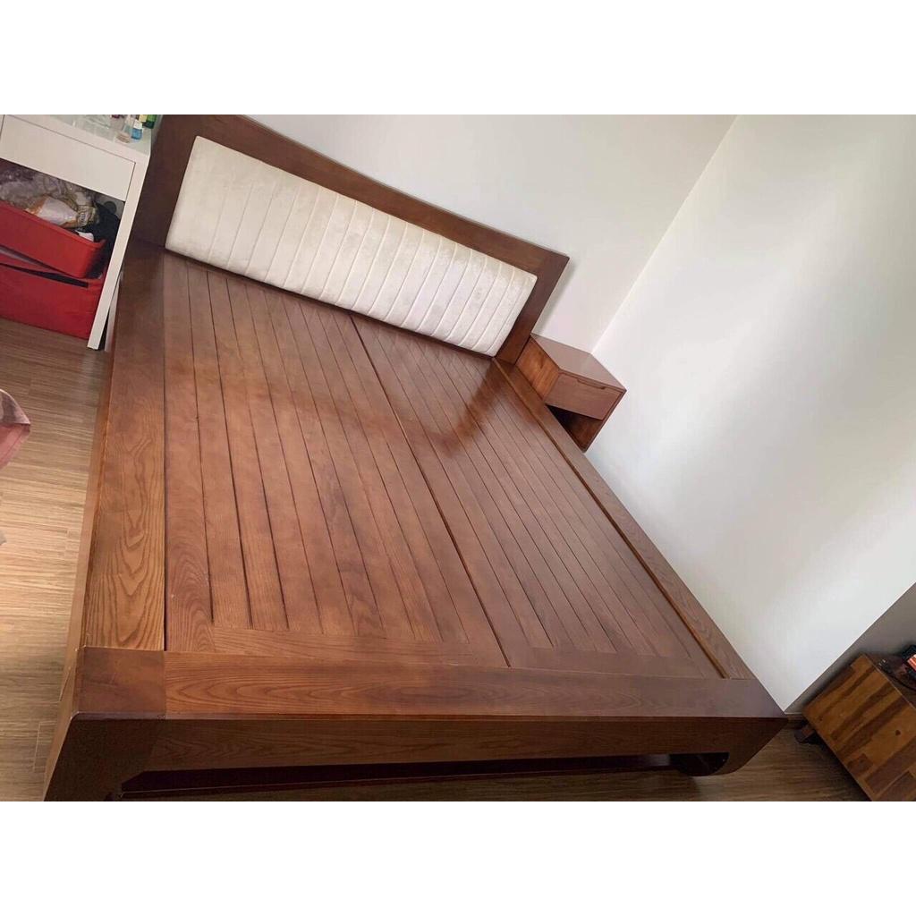Giường ngủ dát phản gỗ sồi nhập khẩu 1m8x2m