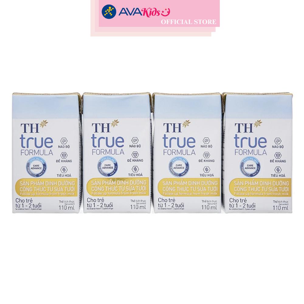 Lốc 4 hộp sữa pha sẵn TH true Formula 110 ml (1 - 2 tuổi)