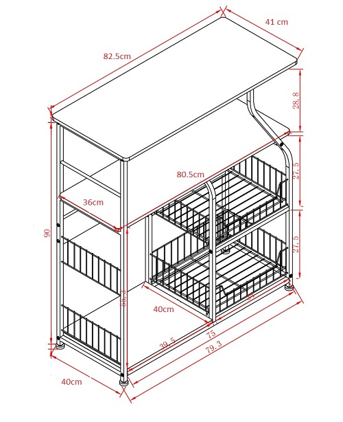 Kệ lò vi sóng thông minh 1102 loại để lò vi sóng lò nướng nồi cơm điện kèm giá để rau củ gia vị loại tốt chịu lực cao