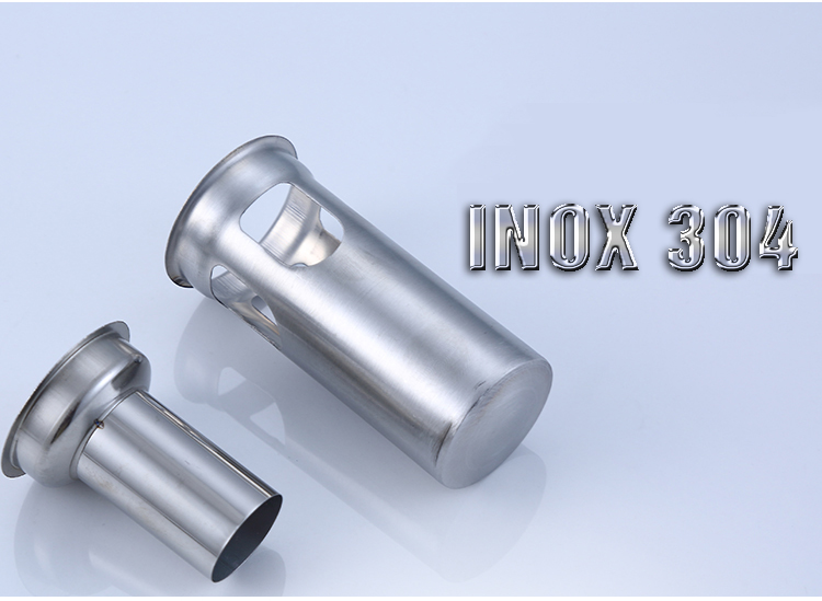 Phễu ga thoát sàn ngăn mùi, vi khuẩn, côn trùng trào ngược lên INOX SUS 304 có lỗ thoát nước thải máy giặt, tròn, MIHOCO 182