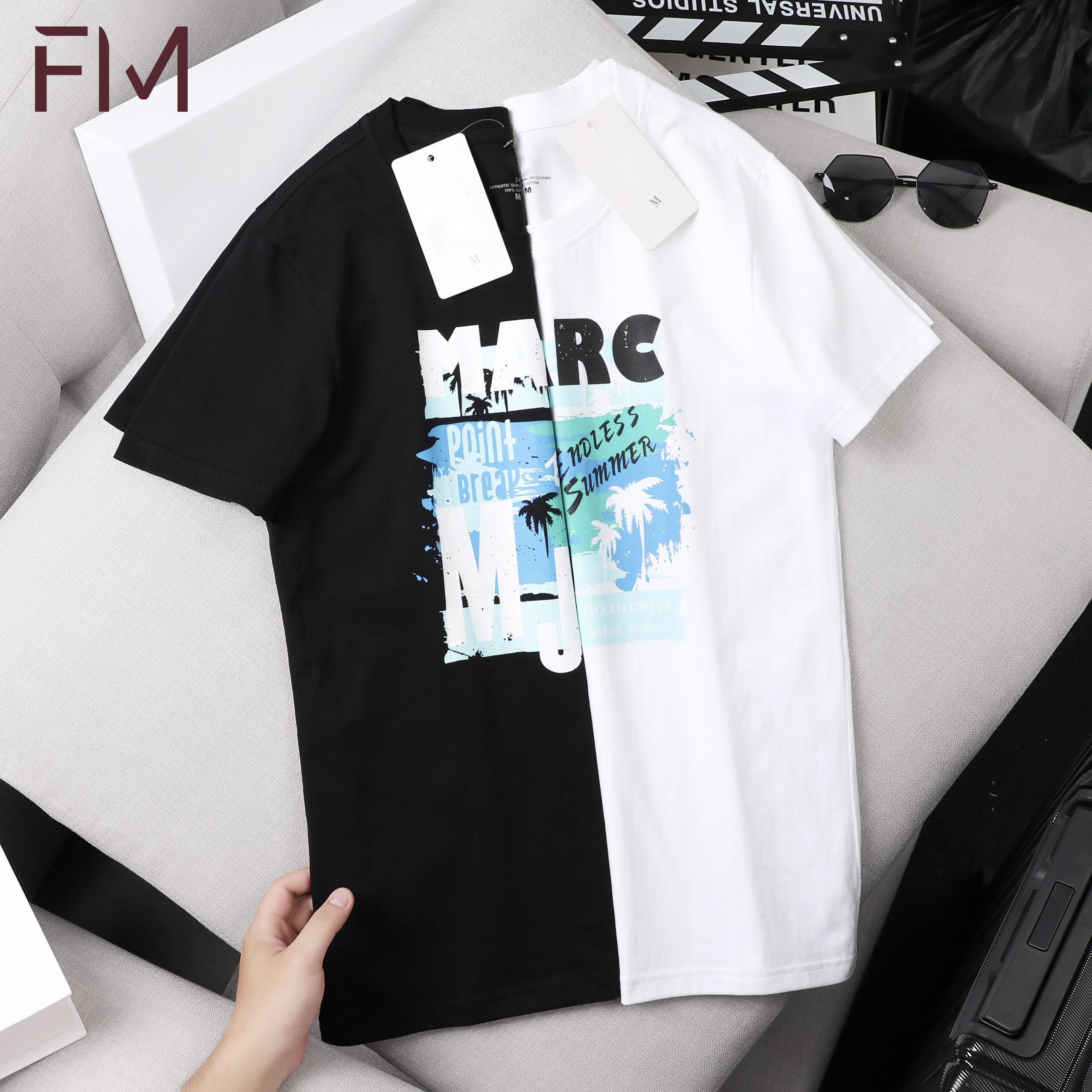 Áo thun cổ tròn thời trang nam,in hình phong cách mùa hè sôi động - FORMEN SHOP - FMPS188