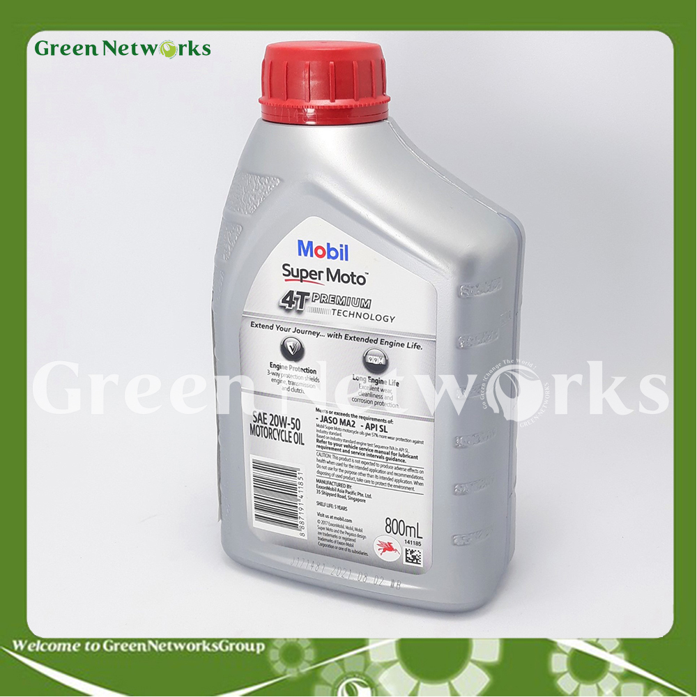 Dầu nhớt động cơ đốt trong - Mobil Super Moto 20W-50 4T 800ml Green Networks Group