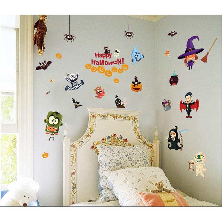 Decal trang trí tường Happy Halloween cho Bé