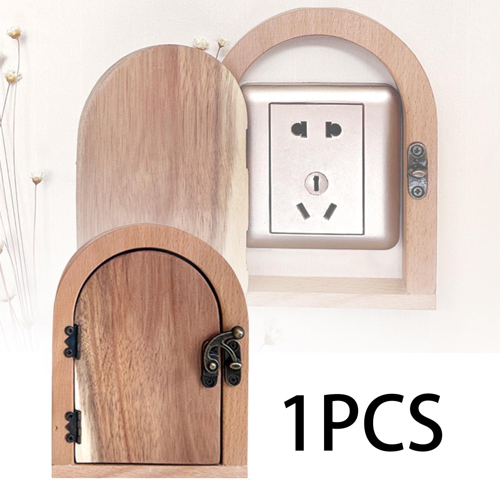 Electrical Outlet Cover Wood Dustproof Plug for Workshop Living Room Kitchen