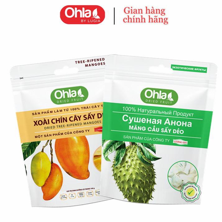 Combo My Babyboo Ohla - Xoài Chín Cây Sấy Dẻo 500g, Mãng Cầu Sấy Dẻo 500g