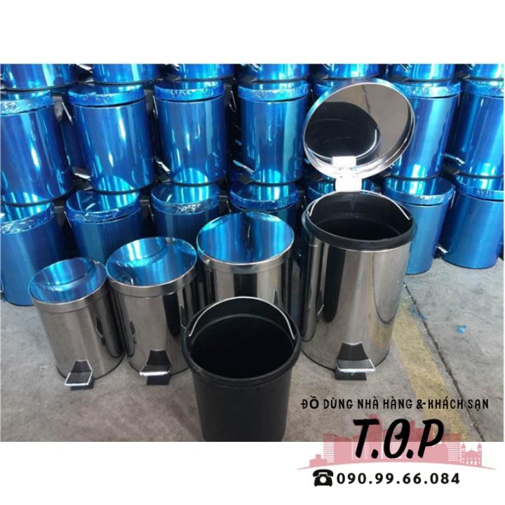 Thùng rác Inox đạp chân, thùng rác inox văn phòng