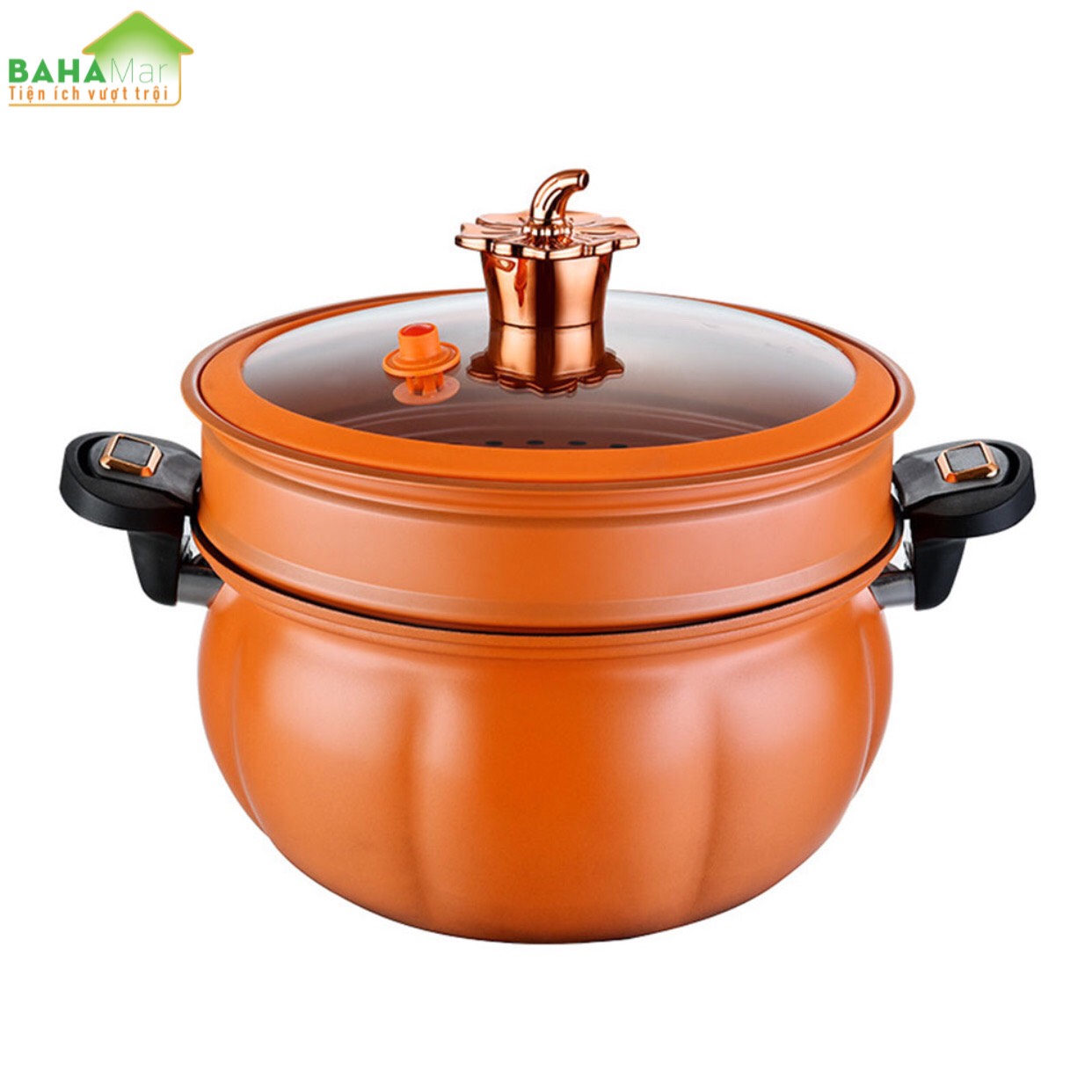 NỒI ÁP SUẤT CHỐNG DÍNH ĐA NĂNG BÍ NGÔ DUNG TÍCH 8L CÓ VỈ HẤP TIỆN DỤNG "BAHAMAR" giữ nguyên chất dinh dưỡng và làm cho chế độ ăn uống của bạn lành mạnh hơn